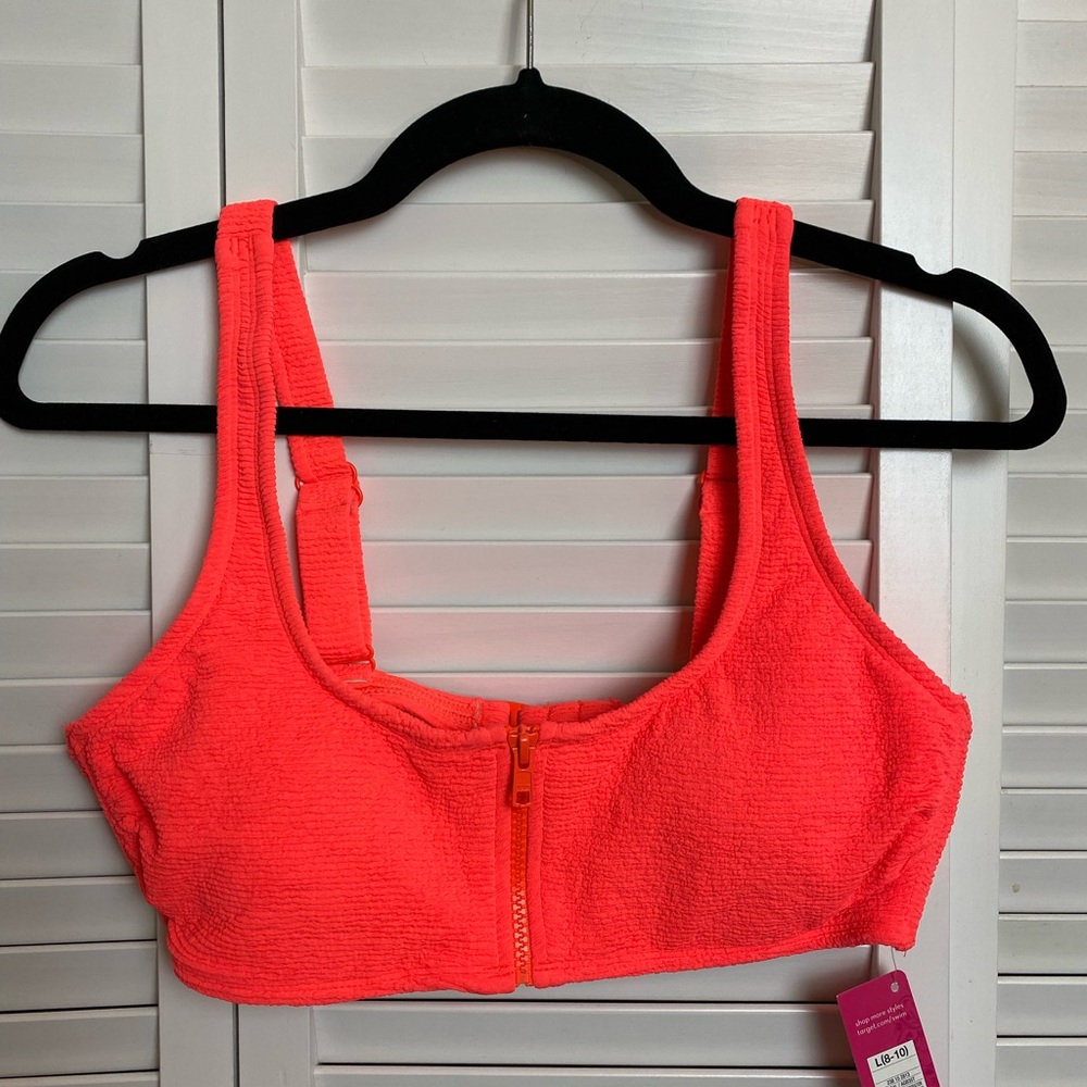 Retro Inspired Hot Pink Bikini Top - Size L